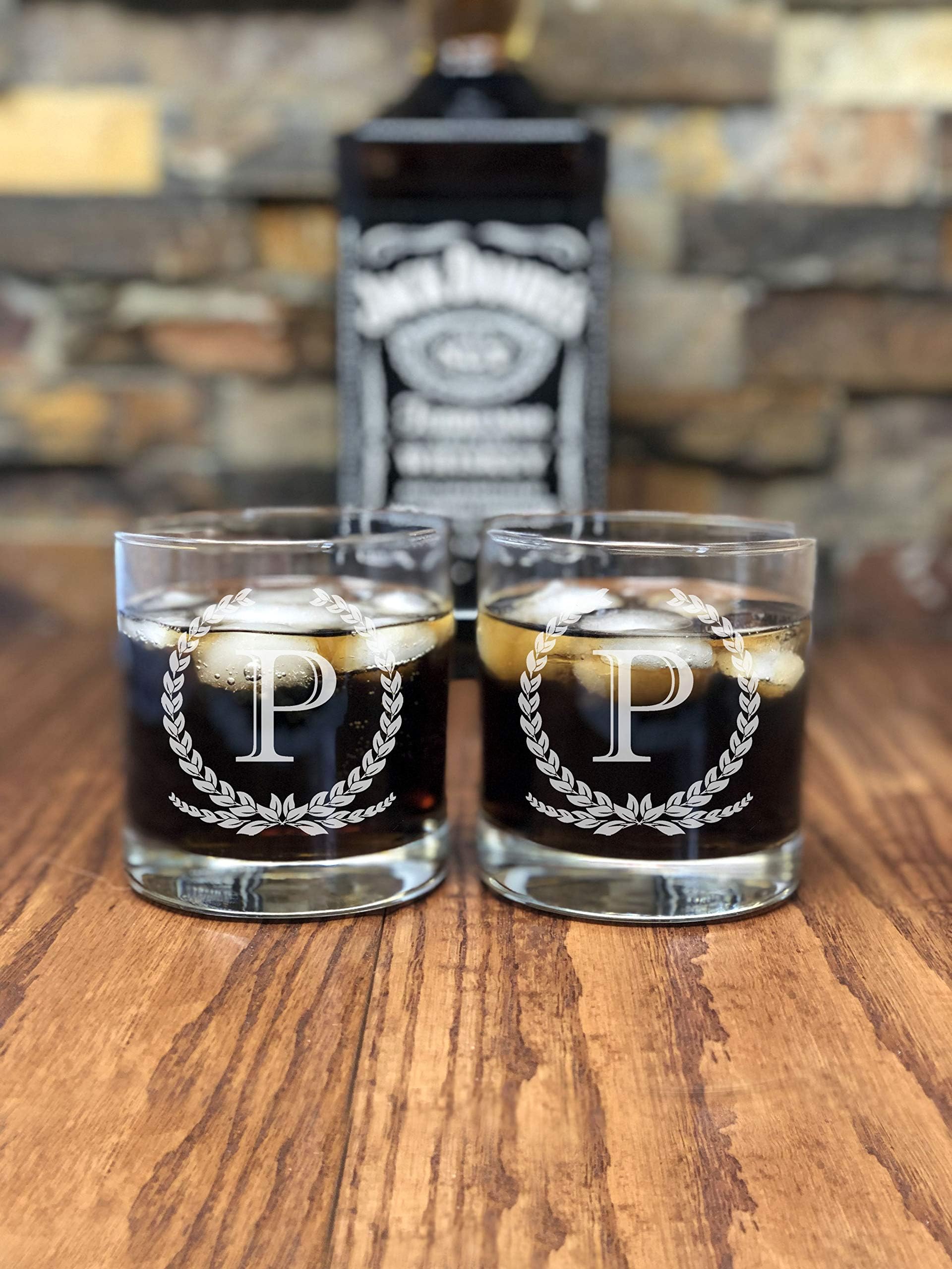 Personalized Glass Whiskey Tumblers