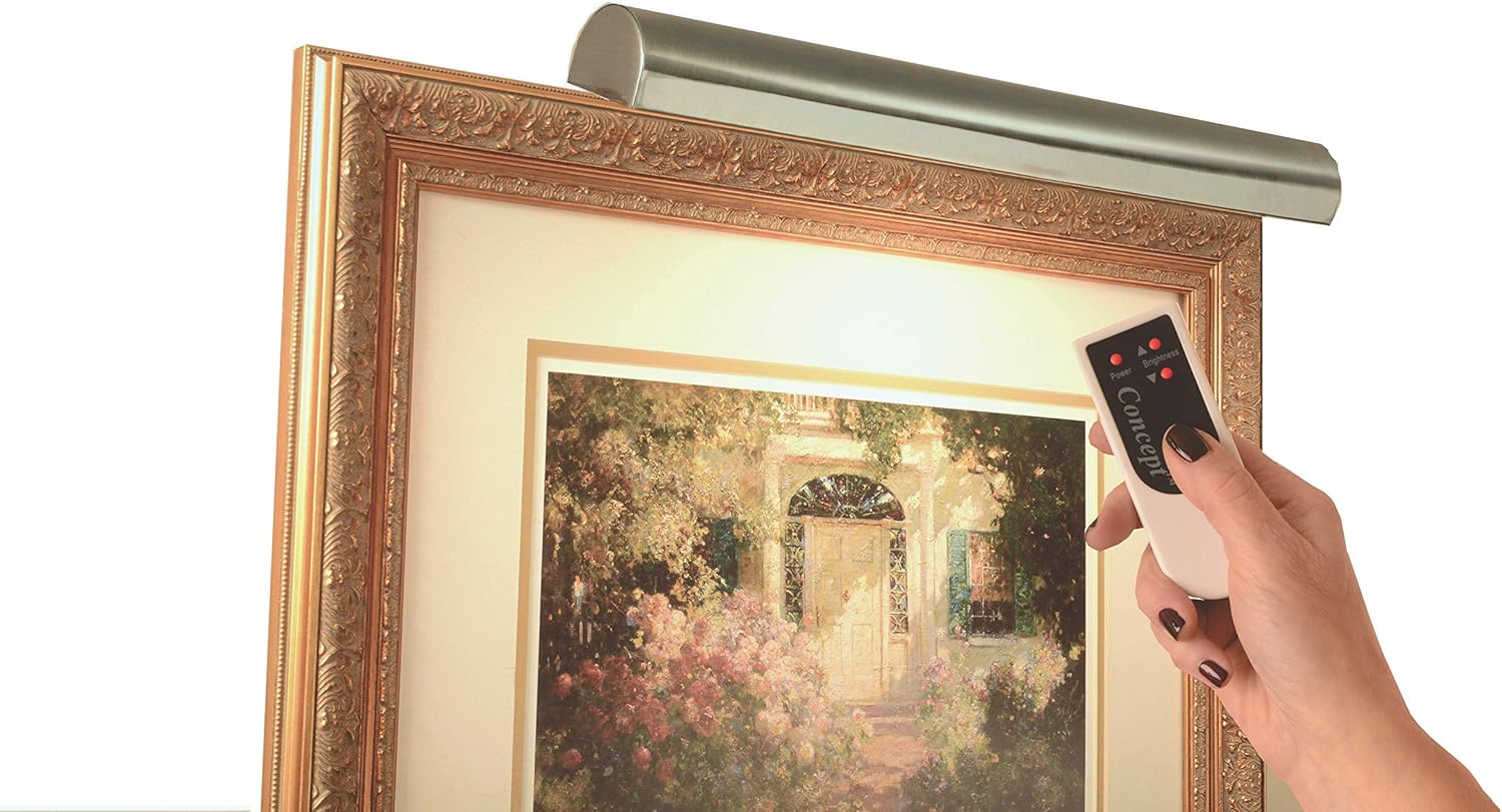 Concept Lighting 302L Cordless LED Remote Control Picture Light, 18