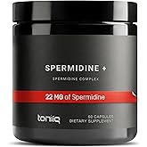 Toniiq 22mg Ultra Concentrated Spermidine Supplement -Spermidine Supplements for Men and Women - Rice Germ Extract and Trihydrochloride Complex Blend - 60 Vegetarian Capsules - 30 Servings