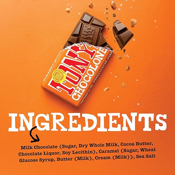 TONY’S CHOCOLONELY BELGIAN MILK CHOCOLATE CANDY BAR WITH CARAMEL & SEA SALT FOR SNACKS, CHOCOLATE BAR FOR PARTY FAVORS, GIFTS, OR GIFT BASKET, 32% CACAO, MADE FROM QUALITY FAIRTRADE COCOA, 6.35 OZ