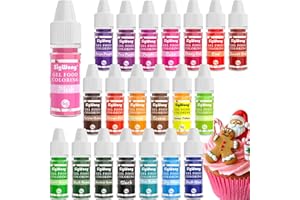 Gel Food Coloring - 21 Colors Tasteless Gel Based Food Dye Set, Vibrant Edible Food Color for Cake Cookie Decorating, Baking,