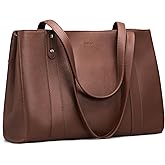 befen Genuine Leather Laptop Tote Bag for Women, Womens 15 Inch Computer Bags Work Totes Purse Shoulder Purses Handbags