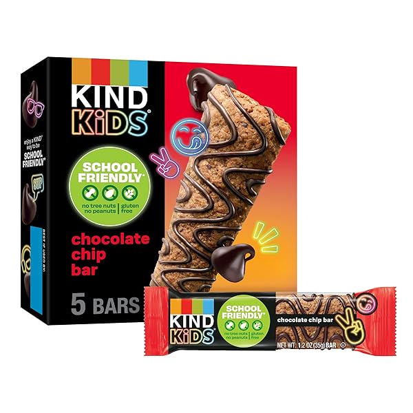 KIND KIDS SNACKS, CHOCOLATE CHIP BAR, TREE NUT...