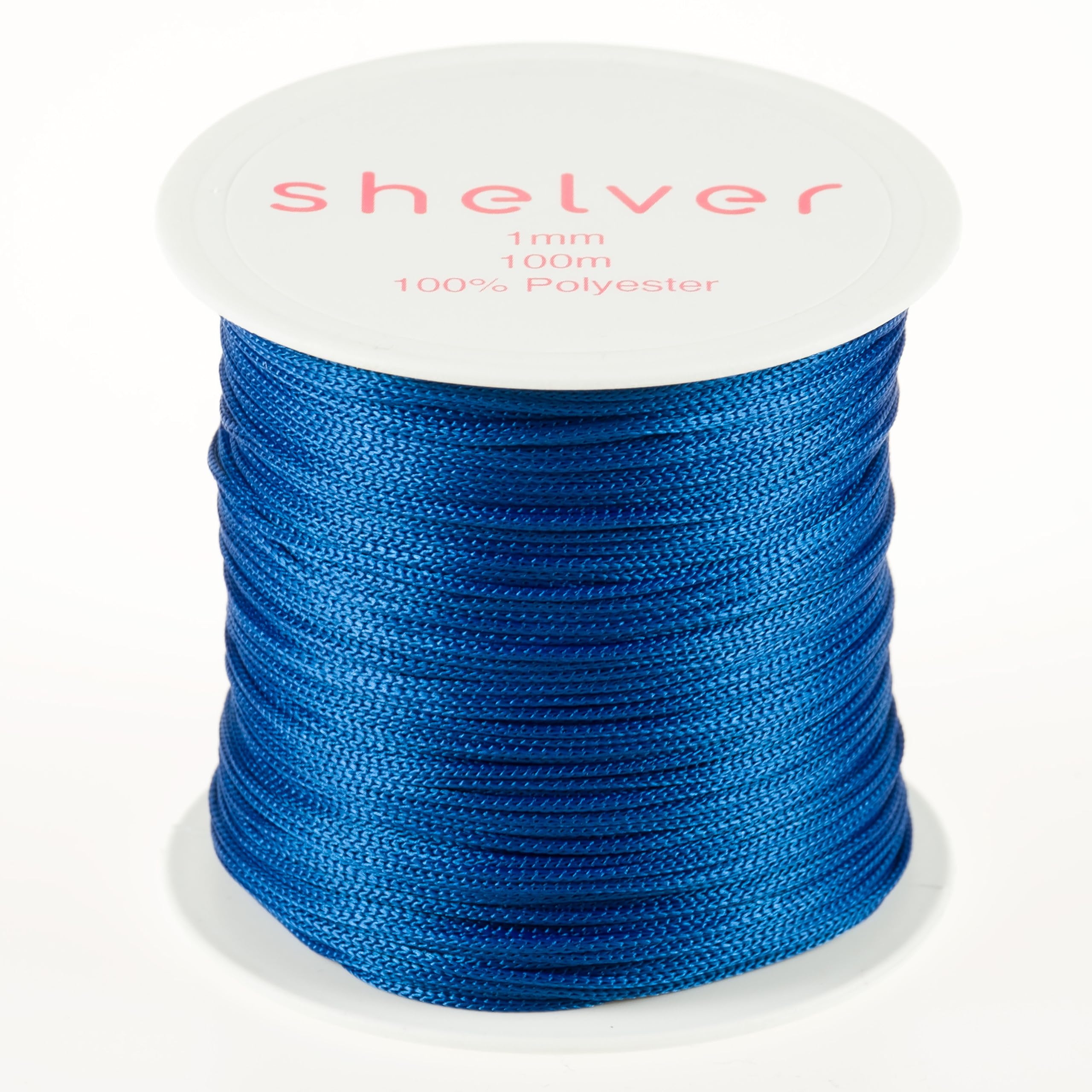 1mm String x 100m, Nylon Cord, Available in 26 Colours, Bracelet Making, Other Crafts (DARK BLUE)