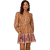Adrianna Papell Women's Printed Short Dress, Brown Multi