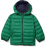 Amazon Essentials Boys and Toddlers' Lightweight Water-Resistant Packable Hooded Puffer Jacket, Insulated