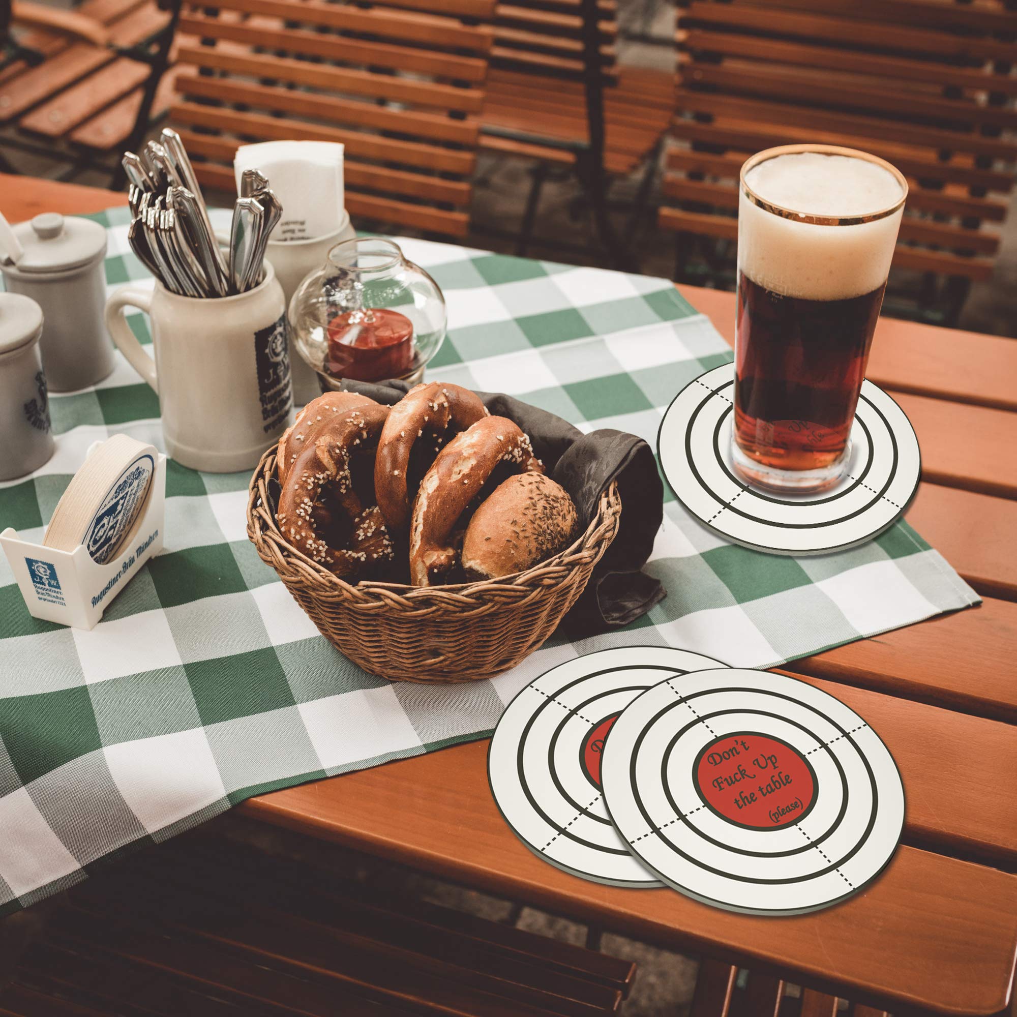 Drink Coasters, 6 PCS Coasters for Drink Absorbent with Metal Holder, Ceramic Coasters with Cork Base to Protect Furniture from Scratch and Dirty