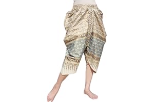 RaanPahMuang Sukhothai Traditional Mixed Fabric JonGrabaen Thai Pants