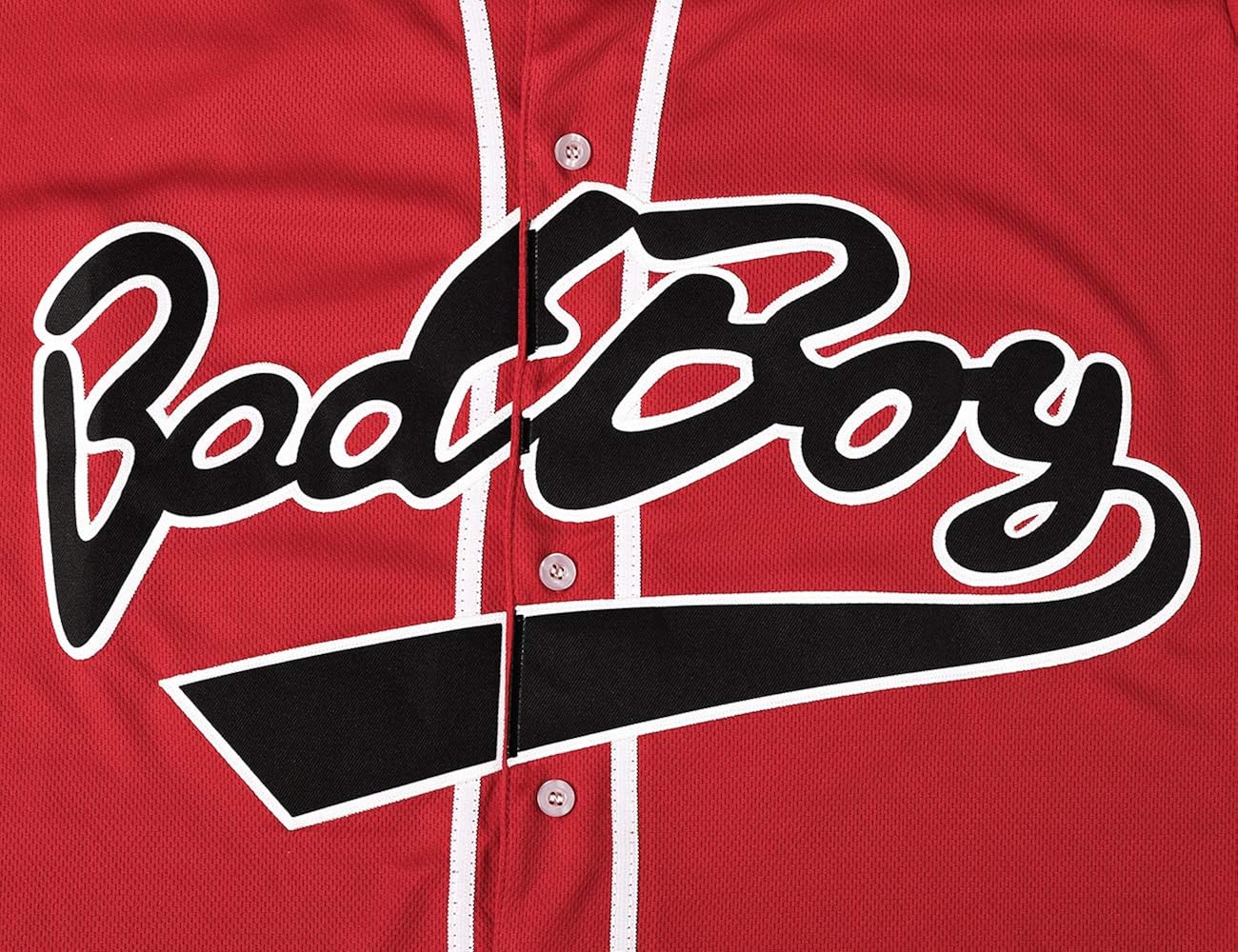 Bad Boy Baseball Jersey, 10 Clothing for Men, 90s Hip Hop Sports Shirts Black White Red Yellow Stripe Size S-XXXL: Clothing