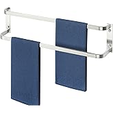 Alise Double Towel Bars for Bathroom,24 in Towel Holder Towel Racks for Bathroom Wall Mount,SUS304 Stainless Steel Double Towel Rail Towel Hanger for Walls,Brushed Nickel