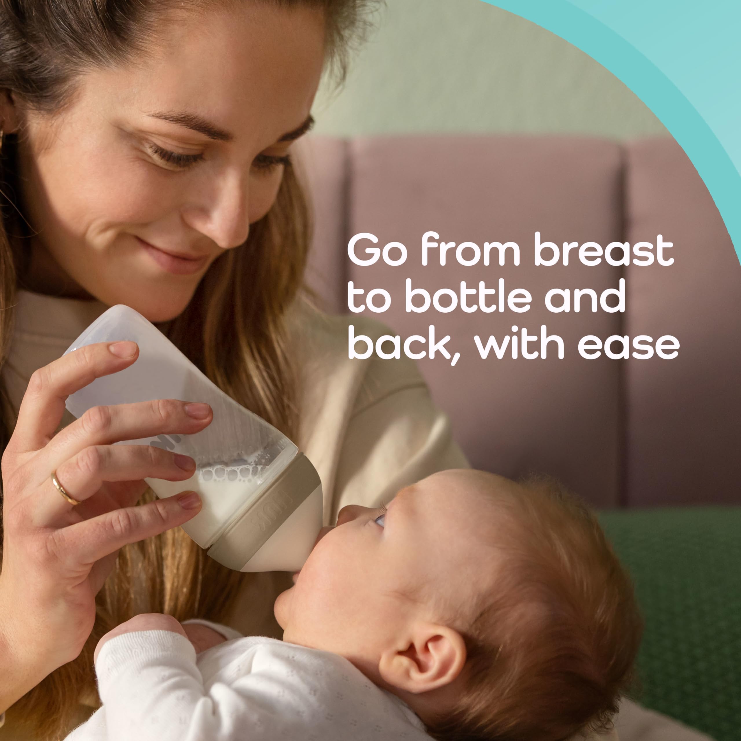 NUK Perfect Match Medium Flow Soft Silicone Nipple with Anti-Colic Vent, 2 Pack, BPA-Free