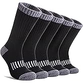 DYW Womens Merino Wool Hiking Socks Thermal Warm Winter Boot Crew Socks Cushion Work Walking Gift Socks 5 Pairs