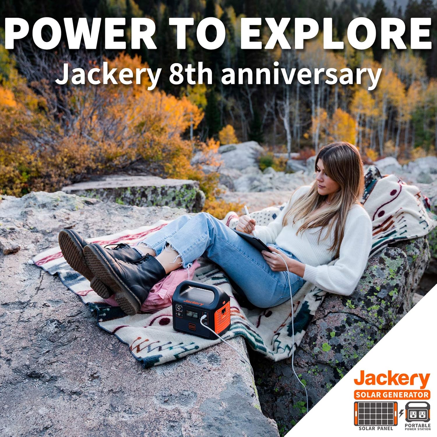 Jackery Portable Power Station Explorer 160, 167Wh Lithium Battery Solar Generator (Solar Panel Optional) Backup Power Supply with 110V/100W(Peak 150W) AC Outlet for Outdoors Camping Fishing Emergency: Electronics