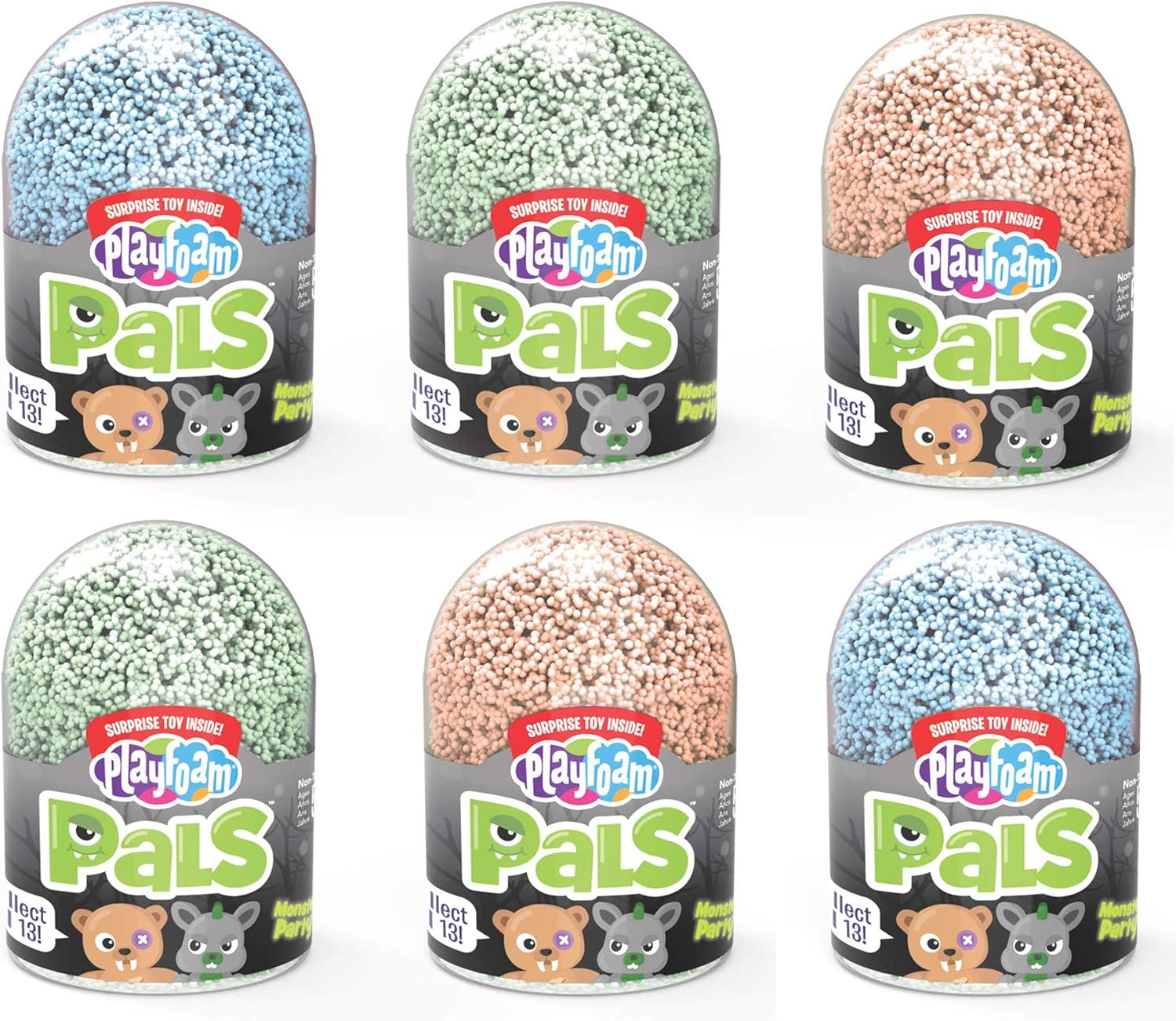 Educational Insights Playfoam Pals Monster Party 6-Pack | Non-Toxic, Never Dries Out| Sensory, Shaping Fun, Arts & Crafts For Kids | Includes Glow in the Dark Playfoam | Ages 5+