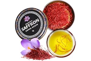 AmaraCrous Premium Saffron Threads – Super Negin Grade, 5g – 100% Pure & Natural, Hand-Harvested, Persian Saffron for Cooking, Tea, Paella, Rice, Desserts – Rich Aroma & Color – Gourmet Spice