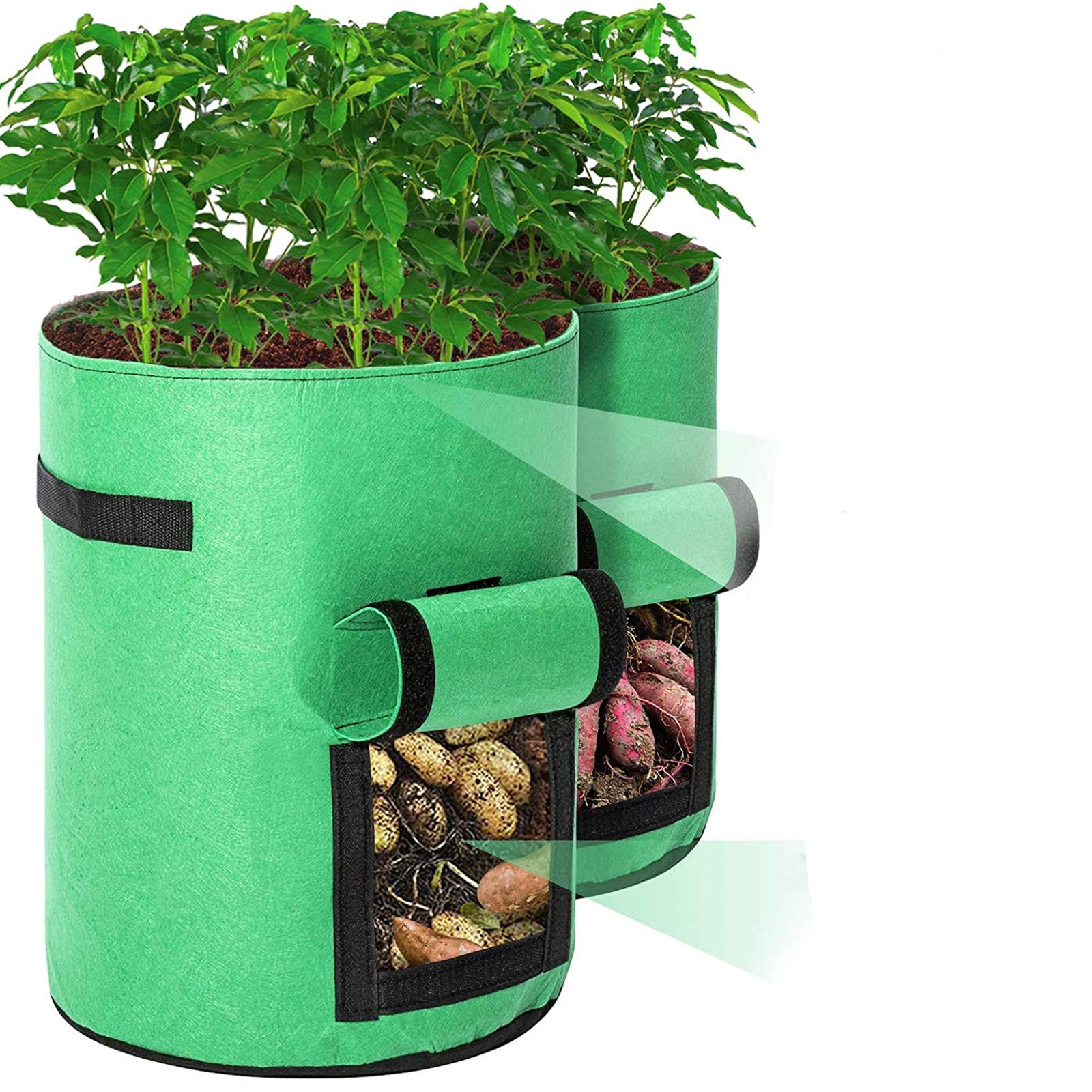 Tvird Potato Grow Bags 2 Pack 10 Gallon Potato Growing Bags Potato