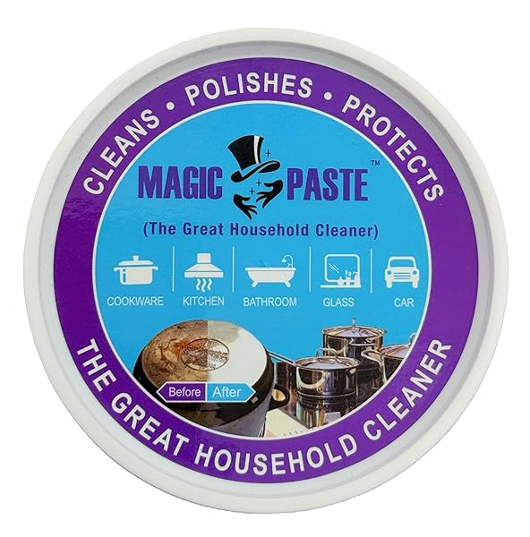 MAGIC PASTE™ ALL-PURPOSE CLEANING PASTE – 16 OZ. – FOR DISHES, KITCHEN SINKS, SHOES, METAL, CERAMIC, GLASS STOVETOPS, CAR WHEELS & MORE