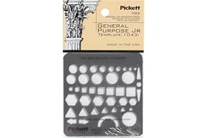 Pickett General Purpose Jr. Template, Including Circles, Squares, Hexagons and Triangles (1043I)