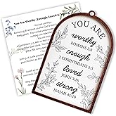 Bible Verse Ornaments with Inspirational Card, Bible Ornaments for Christmas Tree, Christian Christmas Ornament 2025, Religious Ornament with Scripture Card, Christian Gifts for Women and Men