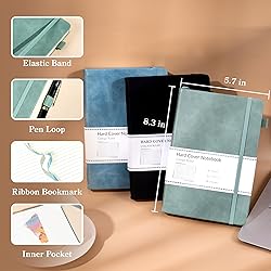CAGIE 3 Pack Journals Notebooks for Women Men Thick