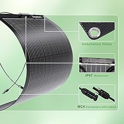 200W Semi-Flexible Solar Panel 12V Monocrystalline
