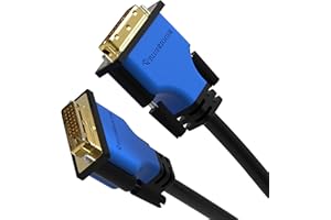 BlueRigger DVI to DVI Monitor Cable (25FT, 24+1 Dual Link, Digital Video Cable, Male to Male) - for Gaming, DVD, Laptops, HDTV and Projector