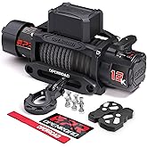 OPENROAD 12000 lbs Winch with Synthetic Rope and 2 Wireless Remotes -Panther Series 3S