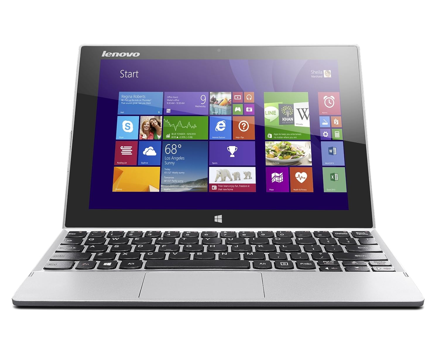 Amazon.com: Lenovo IdeaPad Miix 2, 10.1-Inch Windows Laptop, 2 in 1 Laptop,  (Intel Atom Z3740, 1.33 GHz, 2GB RAM, 64 GB Flash Memory, Windows 8.1),  Black, ...