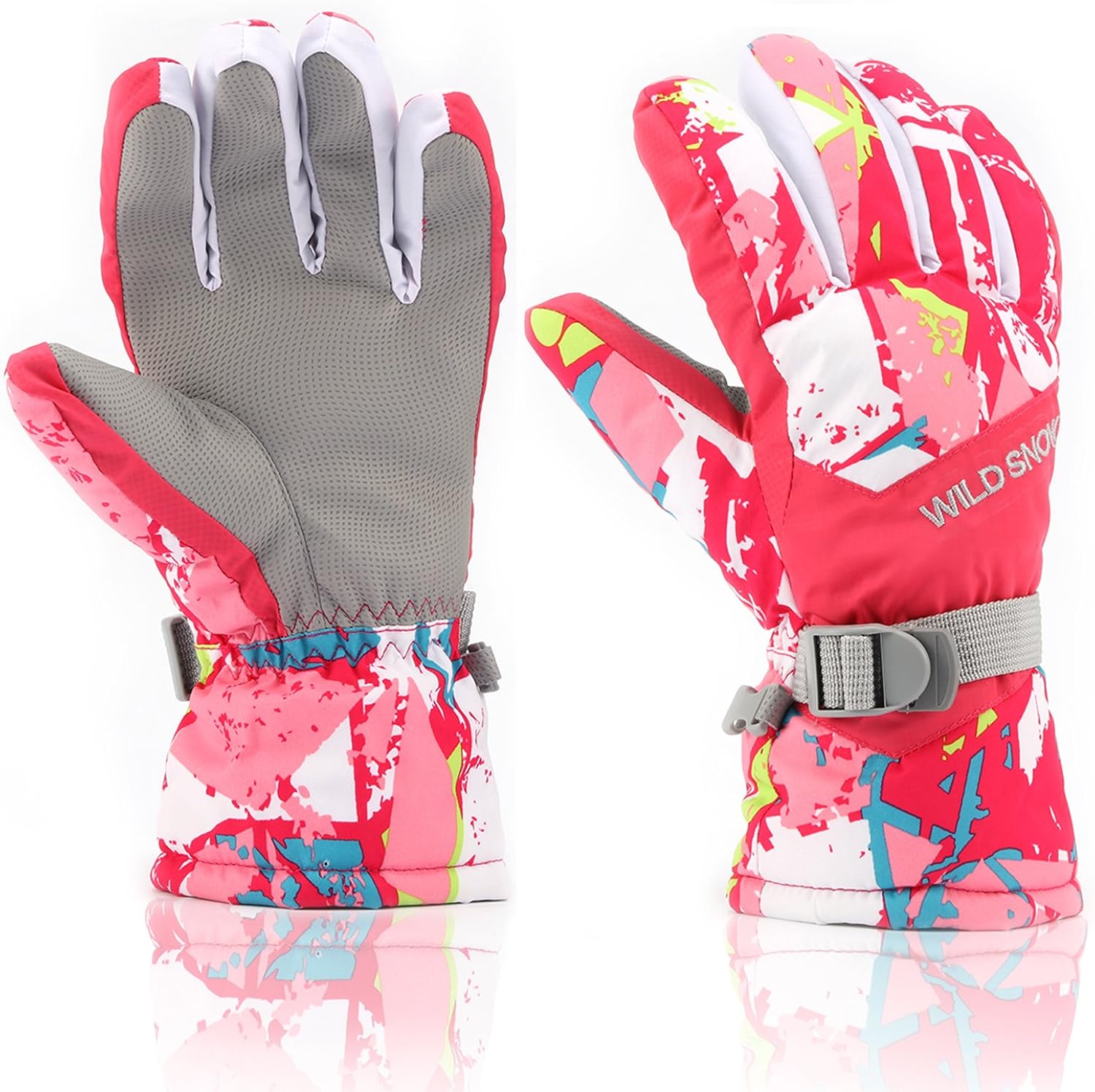 Ski Gloves,RunRRIn Winter Warmest Waterproof and Breathable Snow Gloves for Mens,Womens,ladies and Kids Skiing,Snowboarding: Clothing