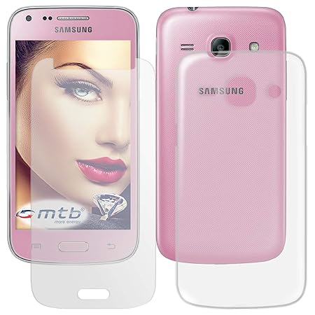 mtb more energy® Schutzglas und Schutzhülle für Samsung Galaxy Core Plus (SM-G350, 4.3'') | transparent | Tempered Glass Glas