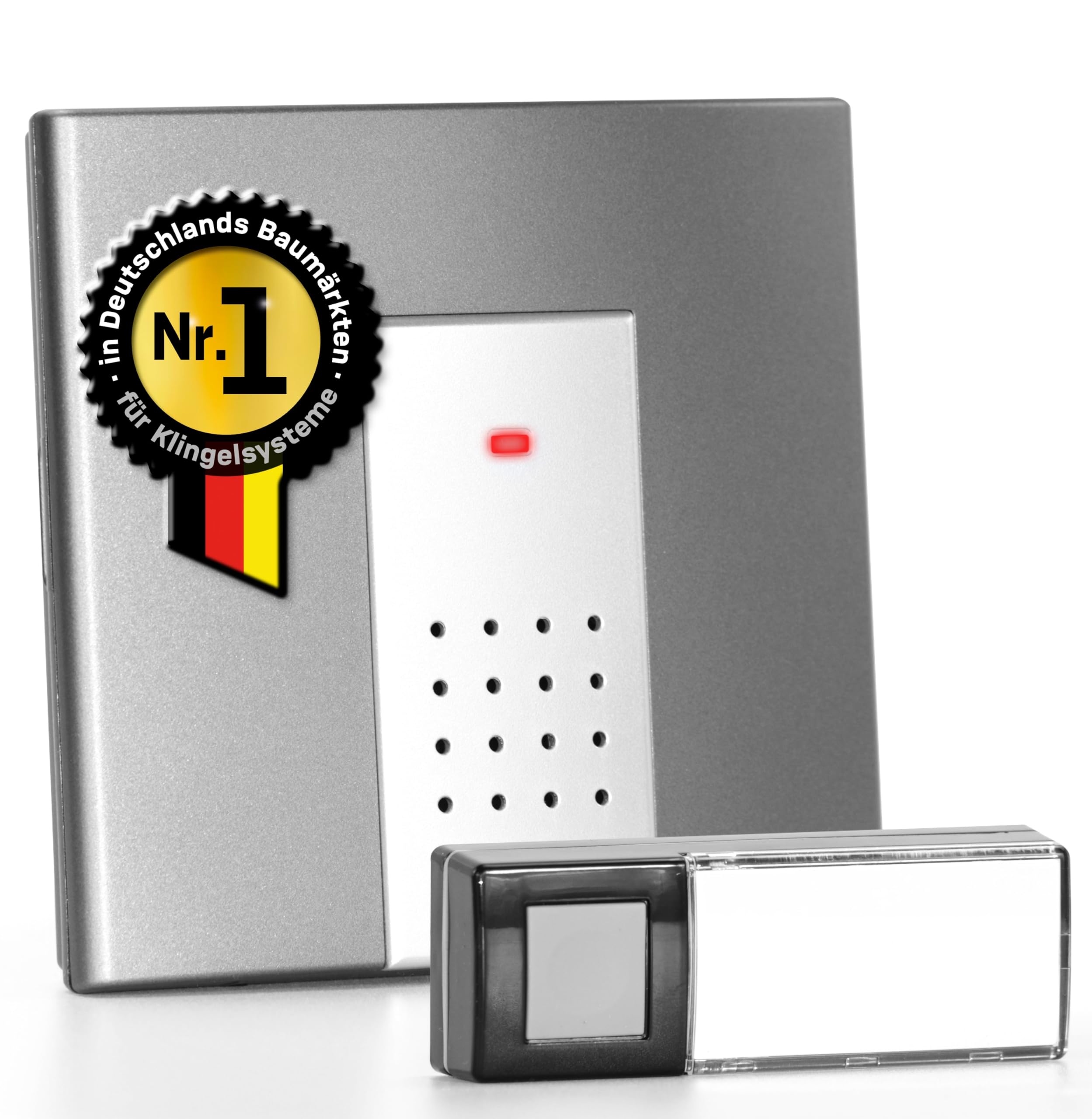 HEIDEMANN 70823 Wireless Doorbell Set Charcoal Silver