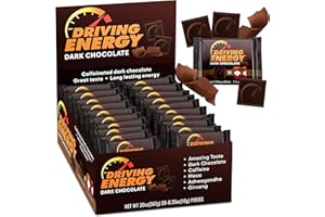 ZENEVO Driving Energy – Caffeinated Chocolate Energy Boost – Perfect for Helping Stay Awake While Working, Driving, Sports, and Work With No Crash – 50 Count