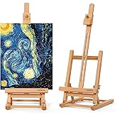 VISWIN 25"H Small H-Frame Tabletop Easel, Adjustable Beech Wood Art Table Top Easel for Painting, Holds Canvas up to 16", Por