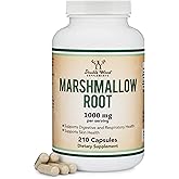 Marshmallow Root Capsules (210 Count, 1,000mg per Serving) High in Mucilage to Support Respiratory, Skin and Gut Repair (Vegan Safe, Gluten Free) by Double Wood