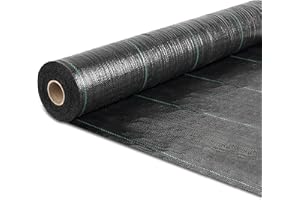 TOPHOUSE 4ft x 300ft Weed Barrier Landscape Fabric Heavy Duty Weed Block Fabric Durable Ground Cover Weed Cloth (3.2oz)