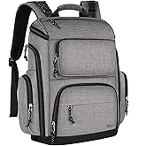 Mancro Diaper Bag Backpack, Multifunctional Travel Dad Diaper Bag with Insulated Pockets, Large Capacity Baby Diaper Backpack