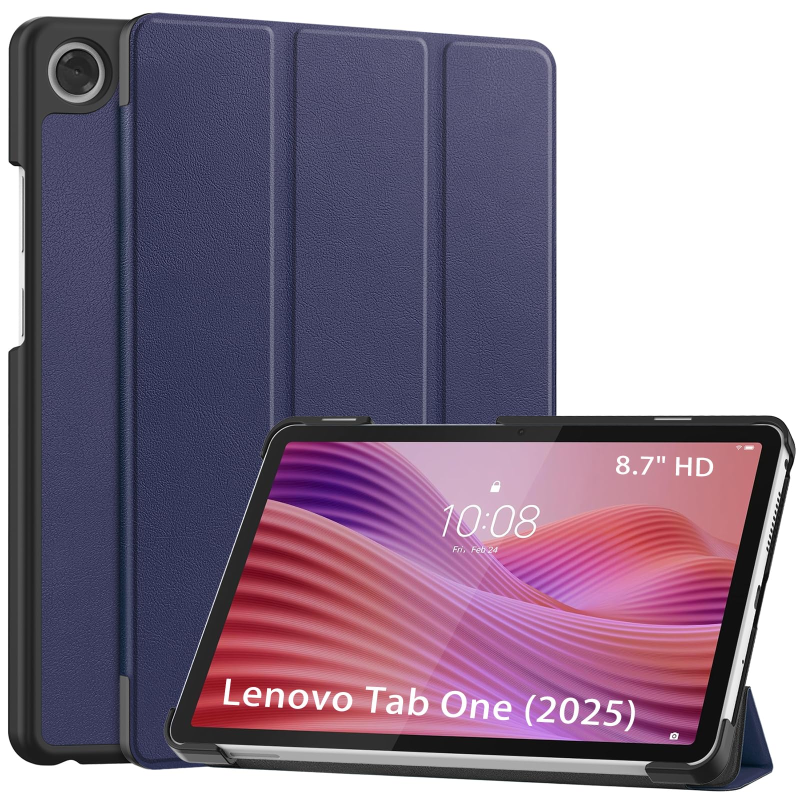Photo 1 of ProCase for Lenovo Tab One / K9 8.7 Inch 2025 Case, Slim Light Cover Trifold Stand Hard Shell Folio Smart Protective Case for Lenovo Tab One / K9 8.7'' TB305XU/TB305FU with Auto Sleep/Wake –Navy