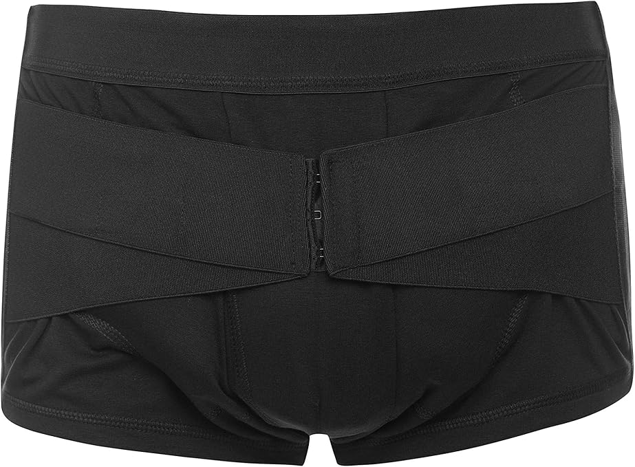 Lauftex Hernia Truss Underwear for Men (Black, S/Hips 36.2