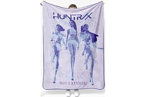 Jay Franco Kids Plush Throw Blanket – Ultra Soft Cozy Plush Fleece for Bed, Couch, Sofa, Home Décor, Official Licensed Huntrix, Purple - Kpop Demon Hunters, 46x60 - Throw Blanket