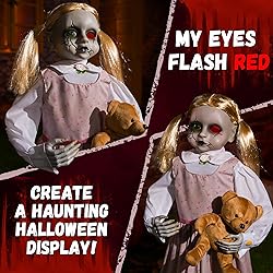 Halloween Animatronics 36inch Doll, 3ft Animated