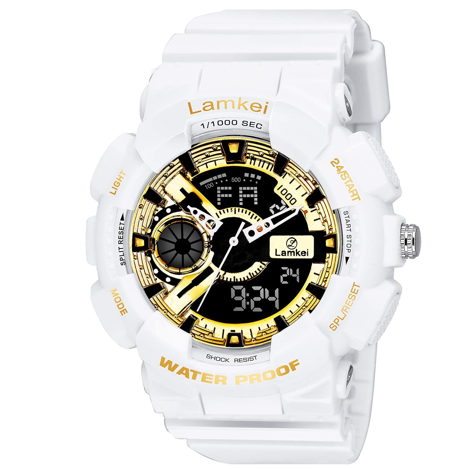 white color sports watch