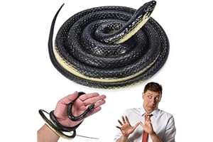 Homarden Fake Snake Toys - Garden Prop to Keep Birds and Squirrels Away - Prank Props for Halloween - Long Lifelike Serpent to Scare Mouse, Squirrel, Bird, and Other Animals