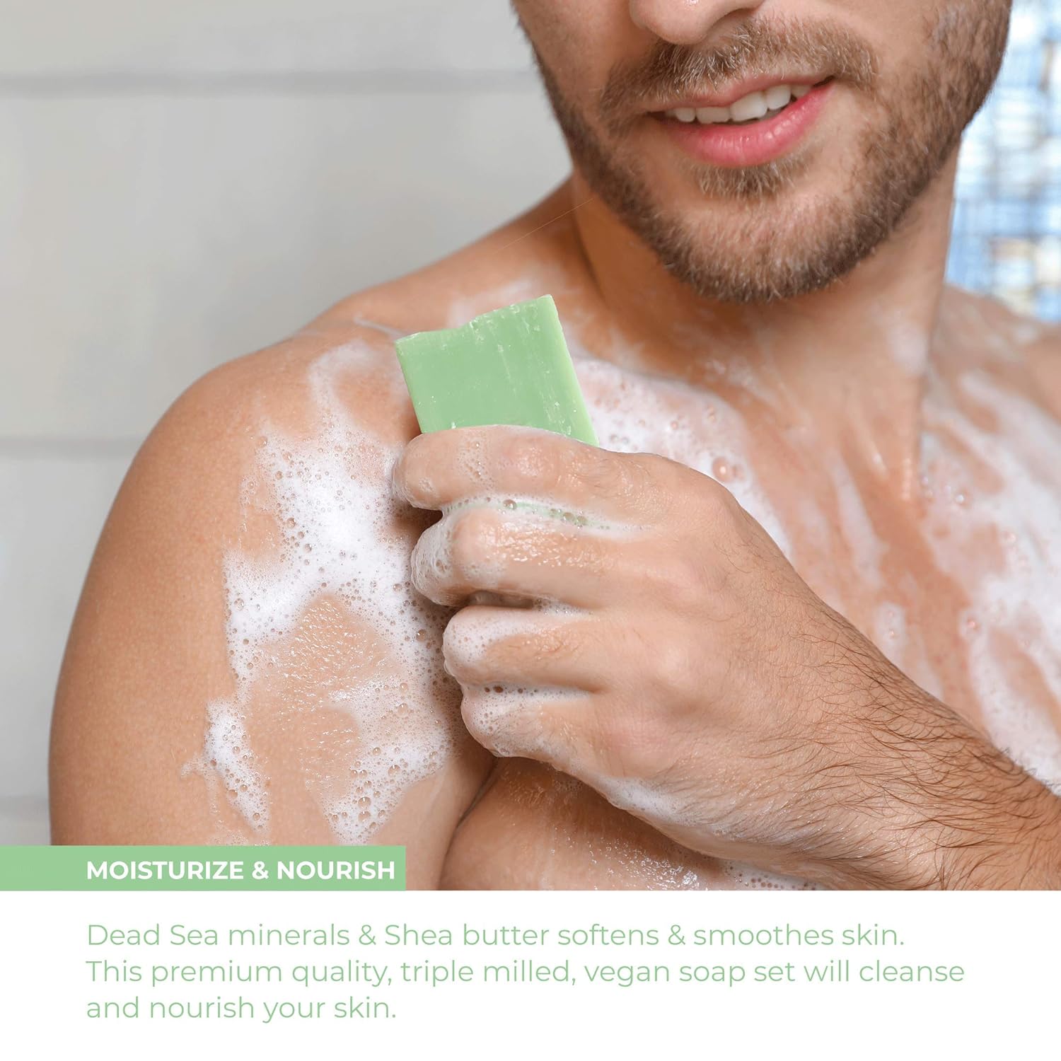 O Naturals 6-Piece Green Tea Bar Soap Collection. Moisturizing Cleansing Body Soap. Aromatherapy Antioxidant Herbal Soap Triple Milled Vegan Organic Ingredients Shea Butter Enriched. Men & Women 4oz : Beauty