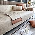 vctops Vintage Faux Pu Leather Sofa Cover Water Resistant Non-Slip Sectional Couch Cover Sofa Slipcover for Dogs, Children, Pets Furniture Protector (Beige,28"x70")