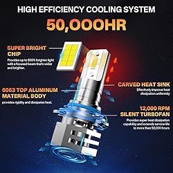RCJ 9005/HB3 Bulbs, Fog Light 6000K Cool White with