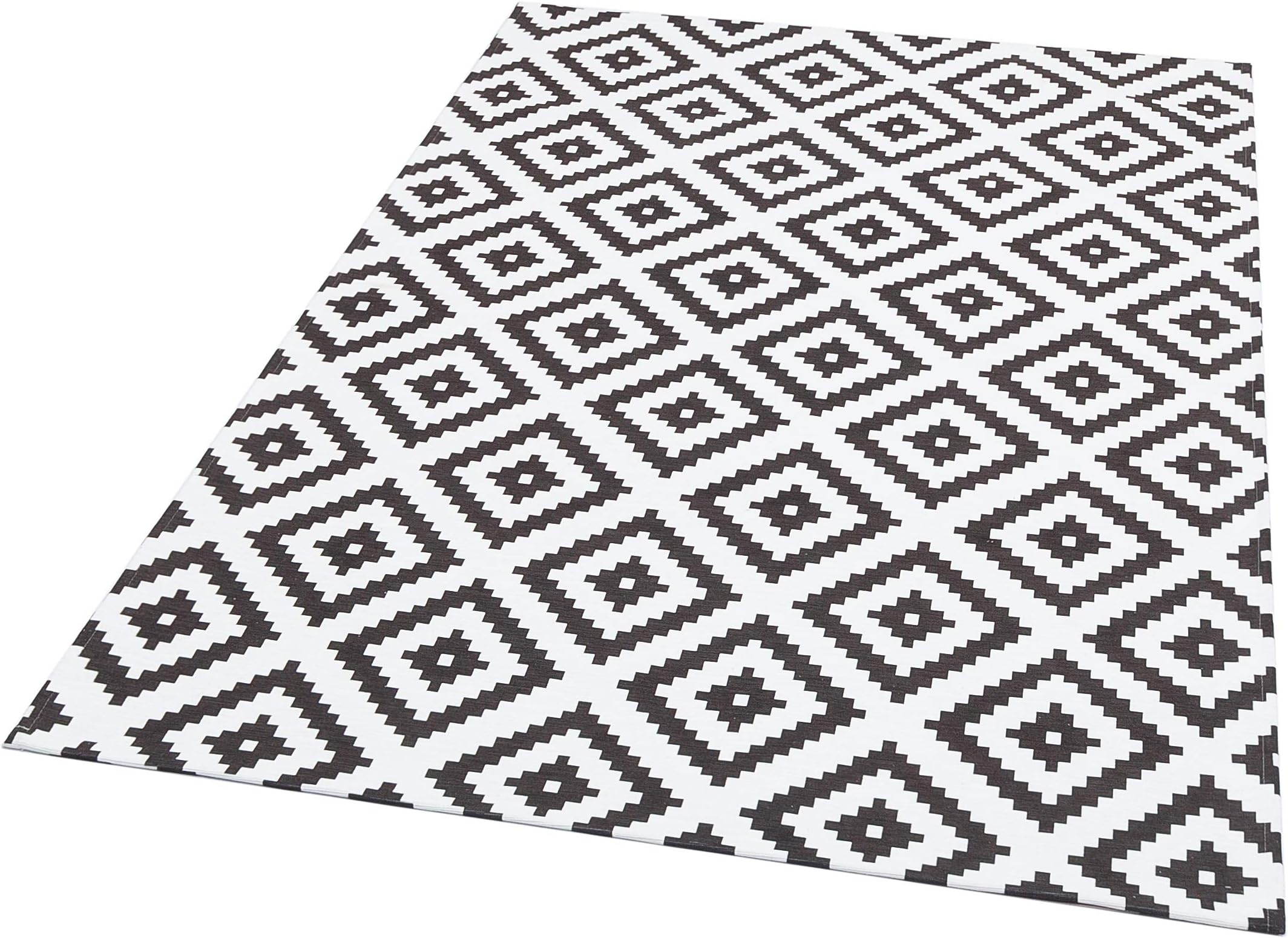 Rugology LN34 White Black Rectangular Area Rug (75 * 150)