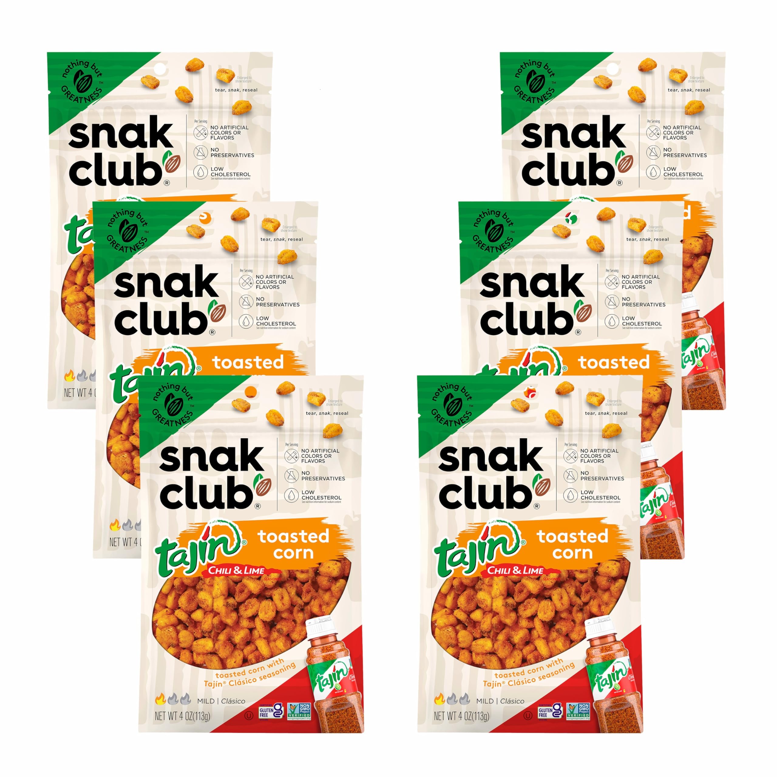 Snak Club Tajin Toasted Corn, Roasted Corn Nuggets