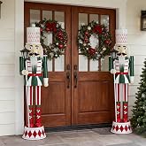 Merax 1-PC 62" Tall Giant Iron Nutcracker Christmas Decoration, Life Size | Xmas Nutcracker Soldier on Stand, Classic Holiday Nut Cracker Figures Decor for Front Porch, Indoor, Outdoor, Lawn, Pathway