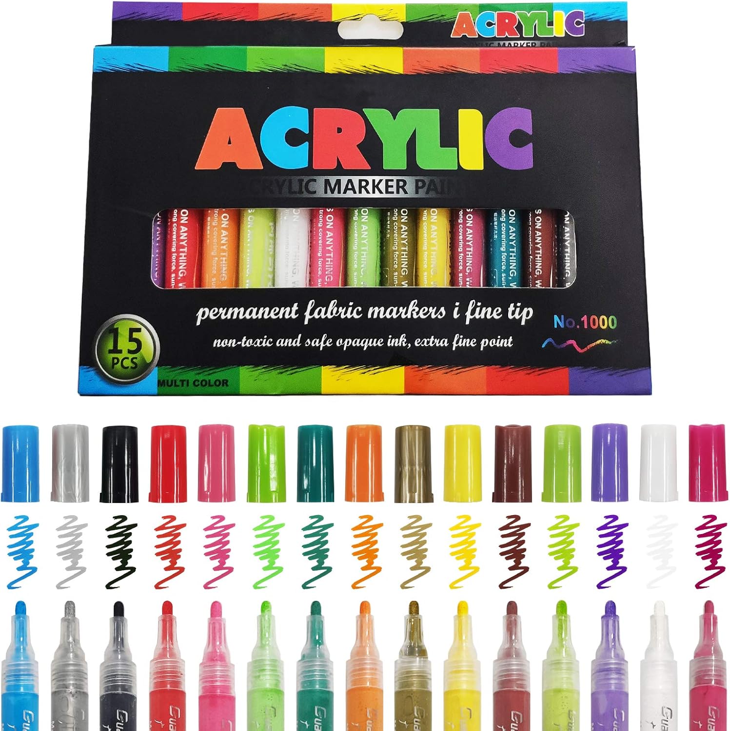Acrylic Paint Pens for Rocks Painting, Ceramic, Glass, Wood, Fabric