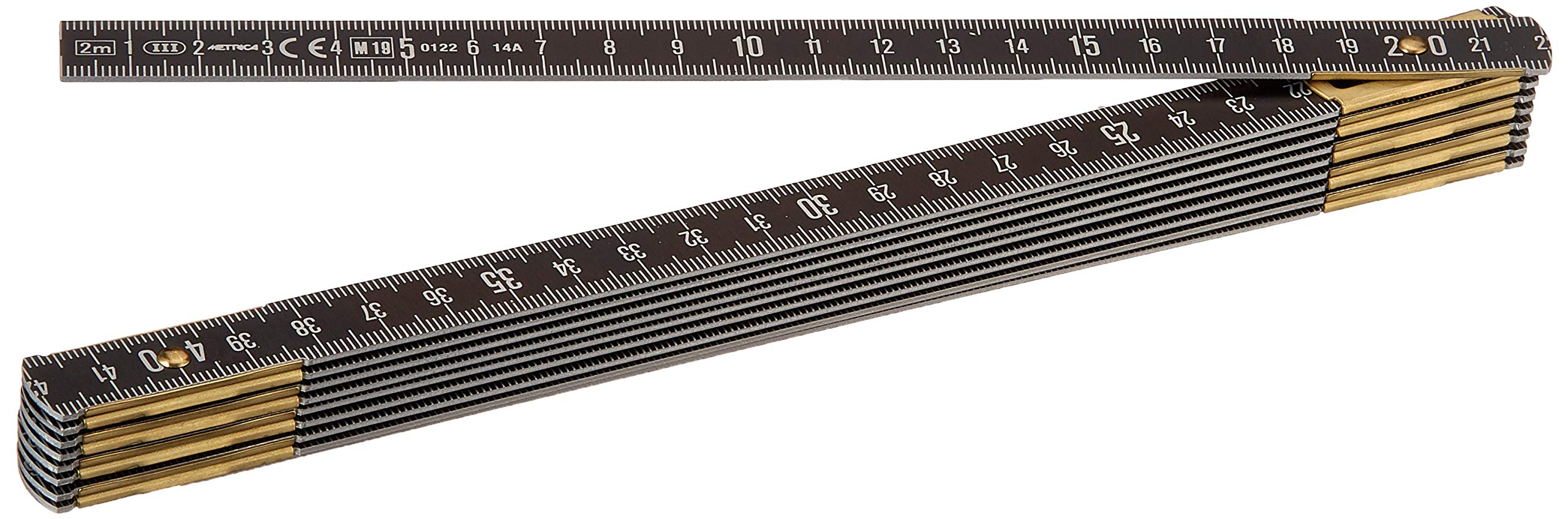 Metrica 21036 2M Alu Folding Rule black oxidized